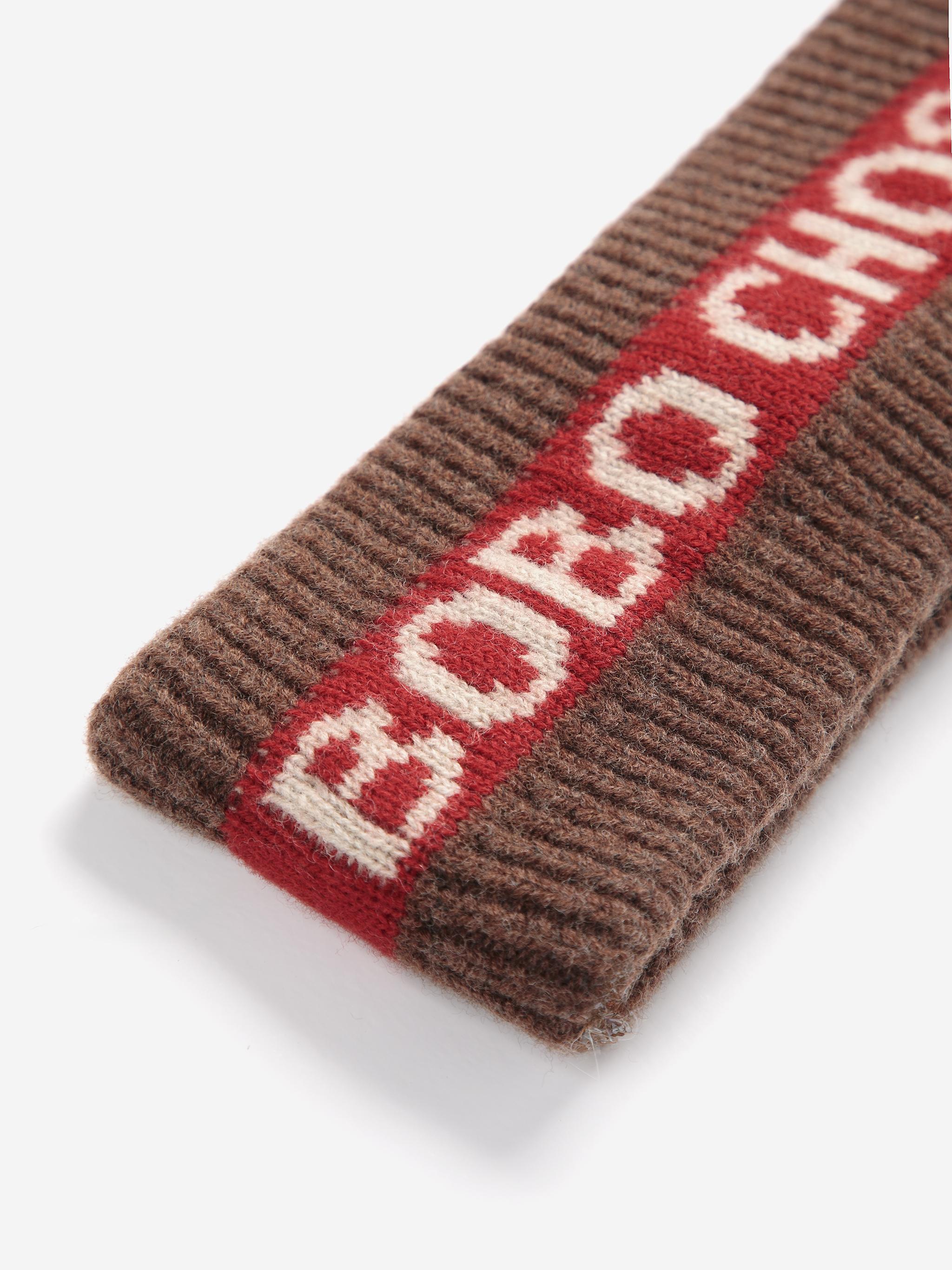 Bobo Choses Merino Knitted Headband Unisex Stirnband Wolle braun